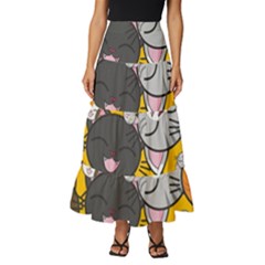 Cats-cute-kitty-kitties-kitten Tiered Ruffle Maxi Skirt by Ket1n9