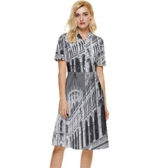 Architecture-parliament-landmark Button Top Knee Length Dress by Ket1n9
