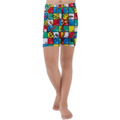 Snakes And Ladders Kids  Lightweight Velour Capri Yoga Leggings by Ket1n9