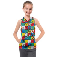 Snakes And Ladders Kids  Sleeveless Hoodie by Ket1n9