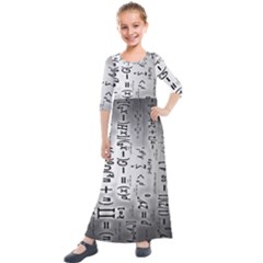 Science Formulas Kids  Quarter Sleeve Maxi Dress by Ket1n9