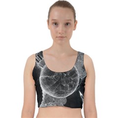 Space-universe-earth-rocket Velvet Racer Back Crop Top by Ket1n9