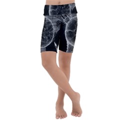Space-universe-earth-rocket Kids  Lightweight Velour Cropped Yoga Leggings by Ket1n9