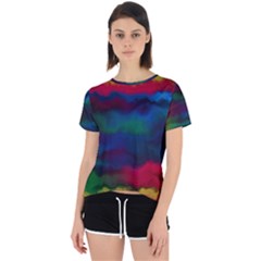 Watercolour-color-background Open Back Sport T-shirt by Ket1n9