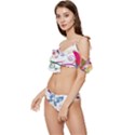 Butterfly Vector Art Ruffle Edge Tie Up Bikini Set	 View2