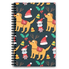 Funny Christmas Pattern Background 5 5  X 8 5  Notebook by Ket1n9