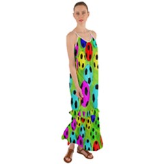 Balls Colors Cami Maxi Ruffle Chiffon Dress by Ket1n9