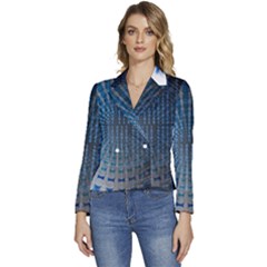 Data-computer-internet-online Women s Long Sleeve Revers Collar Cropped Jacket by Ket1n9
