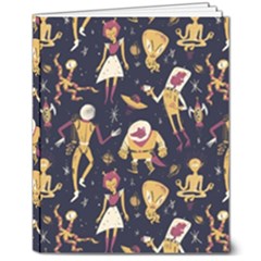 Alien Surface Pattern 8  X 10  Hardcover Notebook by Ket1n9