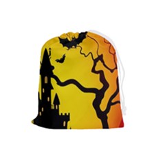 Halloween Night Terrors Drawstring Pouch (large) by Ket1n9