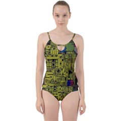 Technology Circuit Board Cut Out Top Tankini Set by Ket1n9