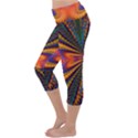 Casanova Abstract Art-colors Cool Druffix Flower Freaky Trippy Lightweight Velour Capri Yoga Leggings View2