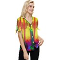 Abstract-vibrant-colour-botany Bow Sleeve Button Up Top View3