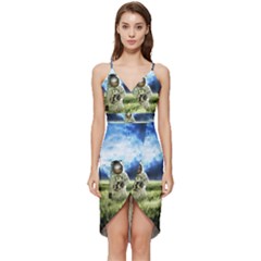 Astronaut Wrap Frill Dress by Ket1n9