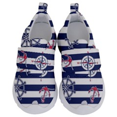 Seamless-marine-pattern Kids  Velcro No Lace Shoes by Ket1n9