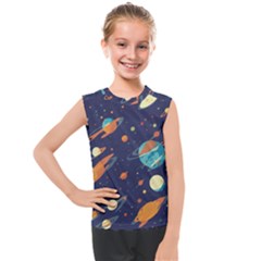 Space Galaxy Planet Universe Stars Night Fantasy Kids  Mesh Tank Top by Ket1n9