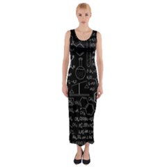 Medical Biology Detail Medicine Psychedelic Science Abstract Abstraction Chemistry Genetics Pattern Fitted Maxi Dress by Grandong