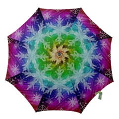Christmas-snowflake-background Hook Handle Umbrellas (medium) by Grandong