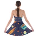 Space Galaxy Planet Universe Stars Night Fantasy Strapless Bra Top Dress View2