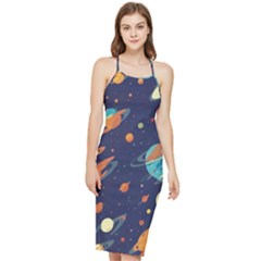 Space Galaxy Planet Universe Stars Night Fantasy Bodycon Cross Back Summer Dress by Grandong