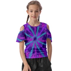 Wallpaper Tie Dye Pattern Kids  Butterfly Cutout T-shirt by Ravend