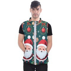 Christmas Santa Claus Men s Puffer Vest by Vaneshop