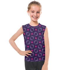 Geometric Pattern Retro Style Background Kids  Mesh Tank Top by Vaneshop