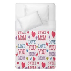 Love Mom Happy Mothers Day I Love Mom Graphic Duvet Cover (single Size) by Vaneshop