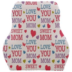 Love Mom Happy Mothers Day I Love Mom Graphic Car Seat Velour Cushion  by Vaneshop