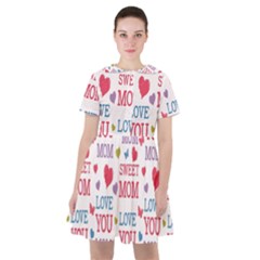 Love Mom Happy Mothers Day I Love Mom Graphic Sailor Dress by Vaneshop