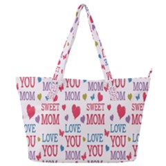 Love Mom Happy Mothers Day I Love Mom Graphic Full Print Shoulder Bag by Vaneshop