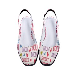 Love Mom Happy Mothers Day I Love Mom Graphic Women s Classic Slingback Heels by Vaneshop