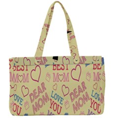 Love Mom Happy Mothers Day I Love Mom Graphic Pattern Canvas Work Bag by Vaneshop