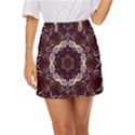 Rosette Kaleidoscope Mosaic Abstract Background Mini Front Wrap Skirt View1