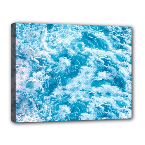 Blue Ocean Wave Texture Canvas 14  X 11  (stretched) by Jack14