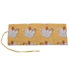 Christmas December Autumn Pattern Roll Up Canvas Pencil Holder (s) by Pakjumat