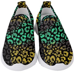 Abstract Geometric Seamless Pattern With Animal Print Kids  Slip On Sneakers by Amaryn4rt