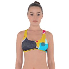 Abstract Colorful Pattern Shape Design Background Got No Strings Sports Bra by Amaryn4rt