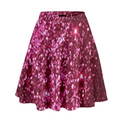 Pink Glitter High Waist Skirt by Amaryn4rt