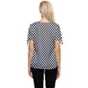Space Patterns Bow Sleeve Button Up Top View4