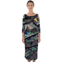 Computer Ram Tech - Quarter Sleeve Midi Bodycon Dress View1