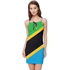 Flag Of Tanzania Summer Tie Front Dress by Amaryn4rt