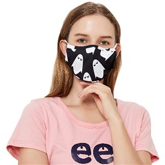 Ghost Halloween Pattern Fitted Cloth Face Mask (adult) by Amaryn4rt