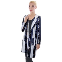 Architecture-building-pattern Hooded Pocket Cardigan by Amaryn4rt