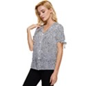 Abstract Flowing And Moving Liquid Metal Bow Sleeve Button Up Top View2