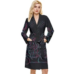 Easter-bunny-hare-rabbit-animal Long Sleeve Velvet Robe by Amaryn4rt