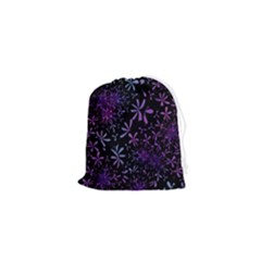 Retro-flower-pattern-design-batik Drawstring Pouch (xs) by Amaryn4rt