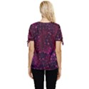 Retro-flower-pattern-design-batik- Bow Sleeve Button Up Top View4