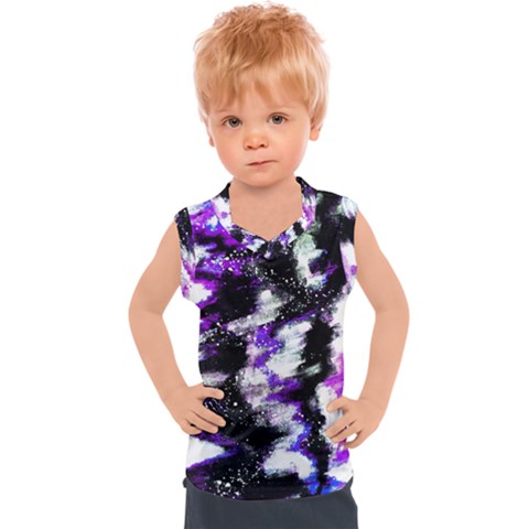 Abstract Canvas-acrylic-digital-design Kids  Sport Tank Top by Amaryn4rt
