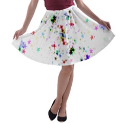 Star-structure-many-repetition- A-line Skater Skirt by Amaryn4rt